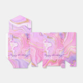 Luxe Marmer Glitter Roze Paars Goud Bedankdoosjes (Uitgevouwen)