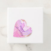 Luxe Marmer Glitter Roze Paars Goud Bedankjes Labels (In situ)