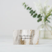 Luxe marmer Gold Paint Strokes goud wit Visitekaartje (Staand voorkant)
