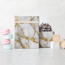 Luxe marmer goud ader wit glinsterend patroon