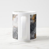 Luxe Marmer & Goud Geode Moderne Kunst Mok (Achterkant)