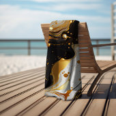 Luxe marmer goud glam vrouwelijk zwart wit strandlaken