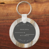 Luxe Marmer Goud glitter wit en grijs Sleutelhanger (Voorkant)