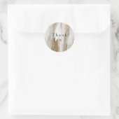 Luxe marmer goud glitters wit en grijs   ronde sticker (Tas)