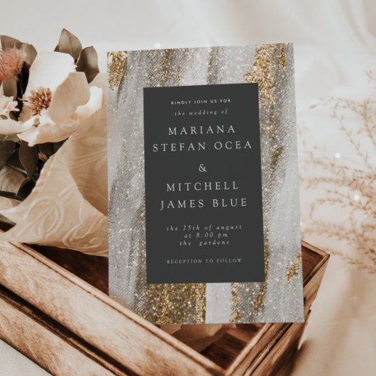 Luxe Marmer Goud Strepen wit en grijs  Kaart