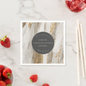 Luxe Marmer Goud wit en grijs Servet (Insitu)