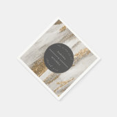 Luxe Marmer Goud wit en grijs Servet (Hoek)