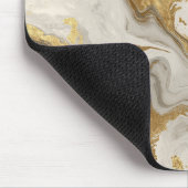 Luxe Marmer Goud Witte Harmonie Abstract Patroon Muismat (Hoek)