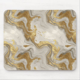Luxe Marmer Goud Witte Harmonie Abstract Patroon Muismat