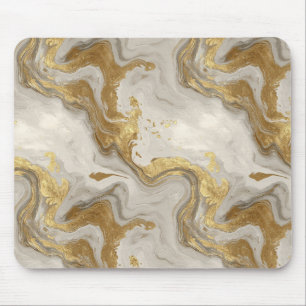 Luxe Marmer Goud Witte Harmonie Abstract Patroon Muismat