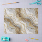 Luxe Marmer Goud Witte Harmonie Abstract Patroon Tissuepapier (Craft)