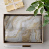 Luxe Marmer Goud Witte Harmonie Abstract Patroon Tissuepapier (Geschenk)