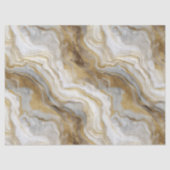 Luxe Marmer Goud Witte Harmonie Abstract Patroon Tissuepapier (Voorkant)