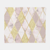 Luxe marmer gouden geometrische fleece deken (Voorkant (Horizontaal))