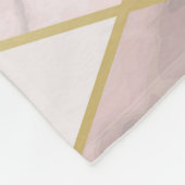 Luxe marmer gouden geometrische fleece deken (Hoek)