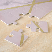 Luxe marmer gouden geometrische legpuzzel (Zijkant)