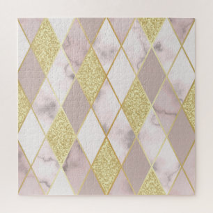 Luxe marmer gouden geometrische legpuzzel
