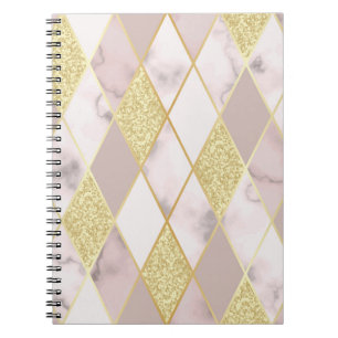 Luxe marmer gouden geometrische notitieboek