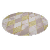 Luxe marmer gouden geometrische snijplank (Hoek)