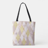 Luxe marmer gouden geometrische tote bag (Achterkant)