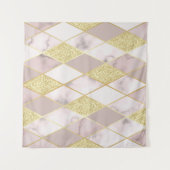 Luxe marmer gouden geometrische wandkleed (Voorkant (horizontaal))