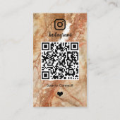 LUXE Marmer Instagram QR Code Visitekaartje (Achterkant)