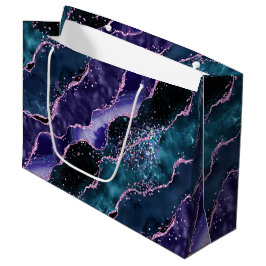 Luxe marmer kristal paars turquoise glinster agaat groot cadeauzakje