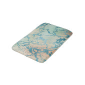 Luxe marmer | Mooie geel en koraal Blauwgroen ader Badmat (Gekanteld)