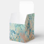 Luxe marmer | Mooie geel en koraal Blauwgroen ader Bedankdoosjes (Geopend)