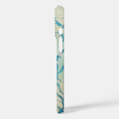 Luxe marmer | Mooie geel en koraal Blauwgroen ader Case-Mate iPhone Case (Achterkant / Links)