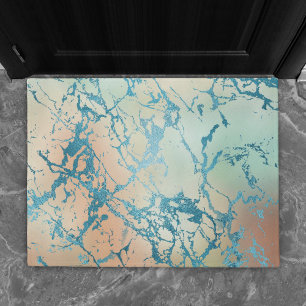 Luxe marmer   Mooie geel en koraal Blauwgroen ader Deurmat
