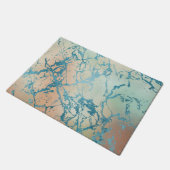 Luxe marmer | Mooie geel en koraal Blauwgroen ader Deurmat (Schuin)
