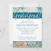 Luxe marmer | Prachtig koraal en Blauwgroen Afstud Kaart (Voorkant)