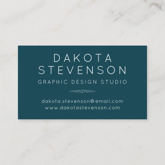 Luxe marmer | Prachtig koraal en Blauwgroen gewoon Visitekaartje (Achterkant)