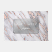 Luxe marmer Roos Gold Metallic Business Deurmat (Voorkant)