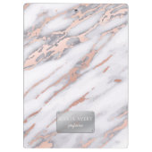 Luxe marmer Roos Gold Metallic Business Klembord (Achterkant)
