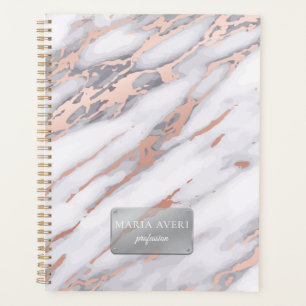 Luxe marmer Roos Gold Metallic Business Planner
