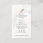 Luxe marmer Roos Gold van de universele dienst Visitekaartje (Achterkant)