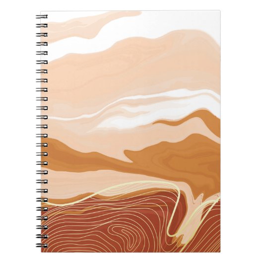 Luxe marmer texture background design. Vloeibaar m Notitieboek (Voorkant)