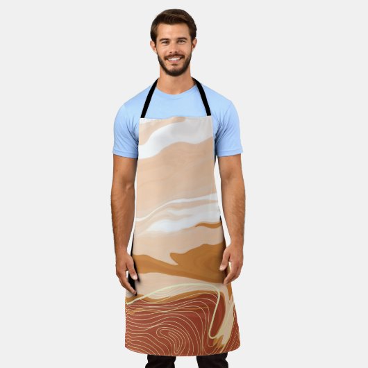 Luxe marmer texture background design. Vloeibaar m Schort (Gedragen)