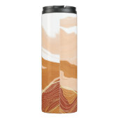 Luxe marmer texture background design. Vloeibaar m Thermosbeker (Achterkant)