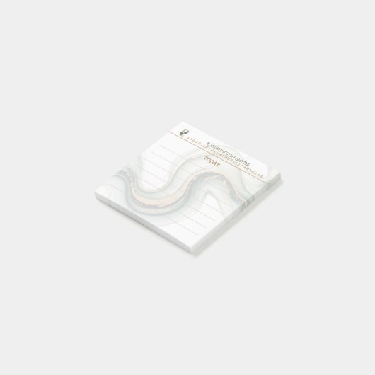 Luxe Marmer Vandaag Sagegild Modern Makelaar Plakb Post-it® Notes (Schuin)
