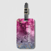 Luxe Marmer Verf Abstract Goud Glitters Glamour Bagagelabel (Voorkant (verticaal))