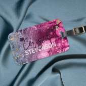 Luxe Marmer Verf Abstract Goud Glitters Glamour Bagagelabel