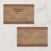 Luxe, marmer Wood Gold-design elegante plaat Visitekaartje (Voorkant / Achterkant)