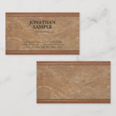Luxe, marmer Wood Gold-look elegant design Visitekaartje (Voorkant / Achterkant)