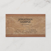 Luxe, marmer Wood Gold-look elegant design Visitekaartje (Voorkant)