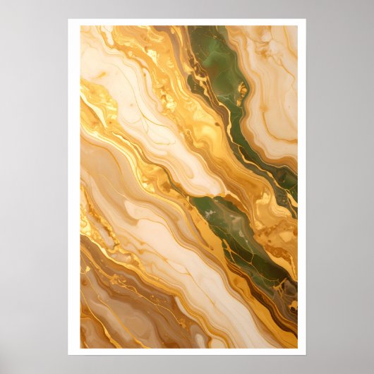 Luxe Marmeren Abstracte Wanddecoratie Poster (Voorkant)