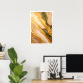 Luxe Marmeren Abstracte Wanddecoratie Poster (Thuiskantoor)