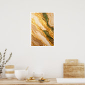 Luxe Marmeren Abstracte Wanddecoratie Poster (Keuken)
